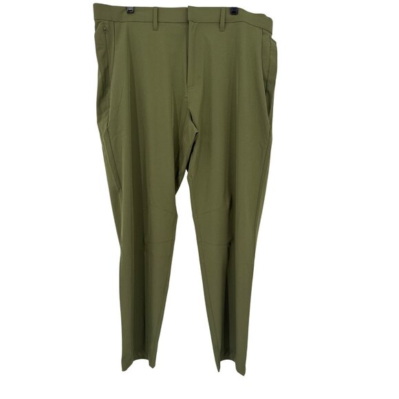 FABLETICS mens don trouser pants  Green Athletic Stretch Zip Pockets Size 38x32 - Picture 1 of 5